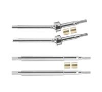 XAQRYQO RC Car Parts For TRX4M For Defender For Axle Shafts 5mm Extended 2mm Thread Front Rear Driveshaft Replacement 1/18 RC Crawler Upgrade Parts(Silver)