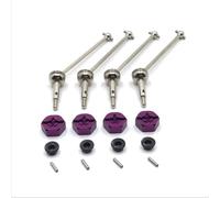 XAQRYQO RC Car Parts For Wltoys 124007 144001 144002 144010 124016 124017 124018 124019 rc cars Parts Upgrade Front And Rear Propshaft 12mm Adapter Modification(Purple)