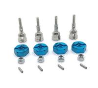 XAQRYQO RC Car Parts For Wltoys A949 A959 A959-B A969 A979 K929 1/18 Metal Drive Shaft Wheel Axle Cup And 12mm Wheel Hex Adapter Replacement rc cars Upgrade Parts(Blue)