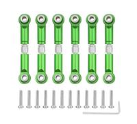 XAQRYQO RC Car Parts For Wltoys For A949 A959 A969 A979 K929 1/18 Metal Linkage Pull Rod Front Rear Servo Link Tie Rod Refit rc cars Upgrade Spare Parts 6PCS(Green)