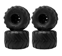 XAQRYQO RC Car Tires Wheels Tyres For SCX24 For FCX24 For Deadbolt For Gladiator For Bronco 4pcs 1.0 RC Truck Wheel Rim Tires Set 70 * 49mm 1/24 Crawler Car(Black)