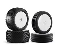 XAQRYQO RC Car Tires Wheels Tyres For XB2 For Serpent SRX2 SRX4 For Bandit For Tekno 82Mm 87Mm 1/10 2WD RC Off-Road Car Rubber Tires Wheels Tyres