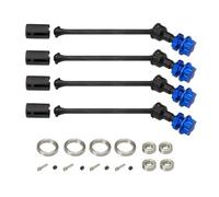 XAQRYQO RC Car Upgrade Parts For 1/10 For Traxxas For Maxx For WideMaxx 4pcs Metal Steel Extended Drive Shaft CVD With Splined Wheel Hex 8996X rc Car Upgrade Parts(Black,A Set)