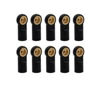 XAQRYQO RC Car Upgrade Parts For 1/10 RC Truck Crawler 10Pcs M3 Total Length 22MM Aluminum Tie/Push Rod Ends Steel Ball CW rc Car Replacement DIY Parts(Black)