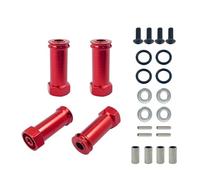 XAQRYQO RC Car Upgrade Parts For Wltoys 12428-ABC 12429 12423-ABC 12423 1/12 rc Car Parts 12mm Aluminum Wheel Hex Hub Adapters Long 30mm Adaptor Extension Combiner Coupler(Red)