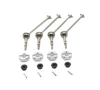 XAQRYQO RC Car Upgrade Parts For Wltoys 144001 144002 144010 124016 124017 124018 124019 rc Car Parts Metal Upgrade Front And Rear Propshaft 12mm Adapte(Silver)