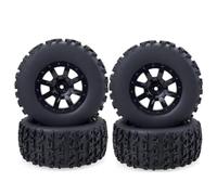 XAQRYQO Rc Car Wheel Rim Tire For Redcat For HSP For HPI For Traxxas For Losi 4pcs 1:10 115mm RC Cars Truck 110mm Short Course Wheel Rim And Tire(A)