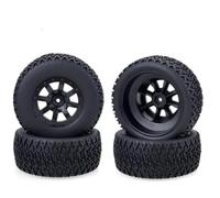 XAQRYQO Rc Car Wheel Rim Tire For Redcat For HSP For HPI For Traxxas For Losi 4pcs 1:10 115mm RC Cars Truck 110mm Short Course Wheel Rim And Tire(C)