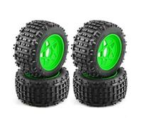 XAQRYQO Rc Car Wheel Rim Tire For TRAXXAS For Sledge For E-Revo For ARRMA For KRATON For Outcast 1/8 1/10 rc cars 4 Pc 152Mm Truck Tire With 12Mm Wheel Hex(Green)