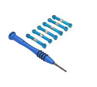 XAQRYQO RC Links Linkage For Wltoys A949 1/18 rc cars Part 6piece Steering Link Rod Set Aluminum Alloy Wheelbase Rc(Blue)