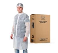 XARA - (Pack 10) Disposable Gowns Medical with Velcro Fastening - 35g TNT - Plastic Gown Disposable Breathable and Durable - Protection and Hygiene - One Size XL - 138 x 112 CM