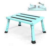 XARILK Aluminium Folding Step Stool, Foldable, Height-Adjustable, Non-Slip