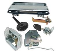 XARONF Excavator accessories For TAKEUCHI 175/150/160 cab door lock assembly inner handle outer handle Lock cylinder lock block (Color : Assembly)