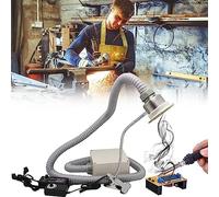 XARONF Solder Fume Extractor With LED Lamp Benchtop Clamp, Fume Extractor Solder Smoke Filter For Esd Soldering Station