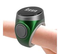 Xasbseulk Compteur Doigts Électronique - Bague Intelligente | Comptage Précis Boutons | Rappel Horaire Numérique Écran Large Accessoire Mémoire Prière Méditation Daily