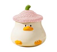 Xasbseulk Cute Duck Design Coffee Mug - Hand Painted Cartoon Mug | Decoration Under Glaze | Ceramic Breakfast | Drinking Water Table Gift Table Design Animal Steal