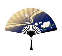 Xasbseulk Decorative Japanese Fan | Anime Game Folding Fan | Exquisite Pattern Silk Cloth Handmade Fan For Christmas Two-Dimensional Art Enthusiasts