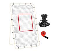 Xasbseulk EUR Volleyball 1.5" Adjustable Catch | 22.5m Frame Compatible Volleyball Net with 28 Elastic Ropes Adults Beginners Indoor Outdoor Garden Beach