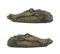 Xasbseulk Floating Alligator Head - Crocodile Decoy for Pool | Fake Crocodile Head | Crocodile Figurines Water Pond Decorations | Resin Crocodile Head for Swimming, Pool, Pond