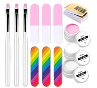 Xasbseulk Gel For Nail Extensions - 3 Colors Manicure - Gel Set & Shapes For Nail Sculpting | For Professional Beginner Girlfriends Salon At Home Studio Daily Use
