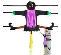 Xasbseulk Halloween Witch Decor - 39.4" Crashing Outdoor Decoration | Funny Hanging Props for Tree, Porch, Yard, Door, Pillar, Garden Spooky Festive Ornament Party