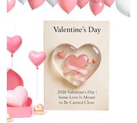 Xasbseulk Heart-shaped for Valentine's Day - Keepsake for Romantic Relationships, Long Distance Relationship Love Cards to Take Away - For Him & Her, Partner, Birthday, New Year, Wedding & Celebration