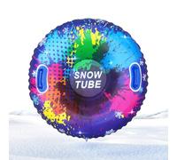 Xasbseulk Inflatable Snow Tubes for Children - 85 cm Cold Resistant, Inflatable Snow Tubes with Handles and Sturdy Construction, for Outdoor Winter Sports and Family Activities