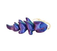 Xasbseulk Printed Dragon Keychain l Dragon Fidget Toy l Crystal Dragon Keychain l Multicolor Dragon Keychain Pendant l Articulated Dragon Statue Keyring as Pendant for Car Keys, Bags, Purses