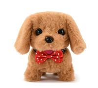 Xasbseulk Robot Animal | Realistic and Interactive Plush Animal | Puppy Toy with Touch Sensor and Walking | Boys Girls Home Living Room Garden Indoor Birthday