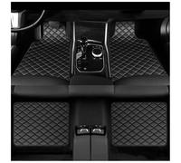 XATHKJOE 4 PCS Car Floor Mats, For Nissan Qashqai 2014-2021 Customized Leather Car Floor Mats All Weather Waterproof Non-Slip Carpet Floor Matts Car Accessories,A/Black