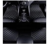 XATHKJOE 4pcs Car Leather Floor Mats, For Dacia Spring EV 2021- RHD All Weather Front Rear Row Auto Carpet Waterproof Protection,Waterproof Non Slip Carpet Mat,A/Black