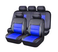 XATHKJOE 9 Pcs Car Seat Covers For Mitsubishi Lancer VIII 2007-2017 Full Sets Leather Non-Slip Waterproof Breathable Seat Protector Interior Accessories,Easy to Fit,D/Black Blue