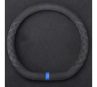 XATHKJOE Car Steering Wheel Cover, Ford TRANSIT CUSTOM 2016-2024, Breathable, Faux Leather, Black