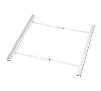 Xavax Assembly Frame, Connector for Washing Machines and Tumble Dryers with Open Front, Universal Fit for All Brands such as Aeg BEKO, Siemens, Bauknecht, Bosch, Miele, 55 x 68 cm with Lashing Strap - White