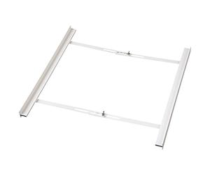 Xavax Assembly Frame, Connector for Washing Machines and Tumble Dryers with Open Front, Universal Fit for All Brands such as Aeg BEKO, Siemens, Bauknecht, Bosch, Miele, 55 x 68 cm with Lashing Strap - White