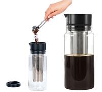 Xavax Cold Brew Coffee Maker Glass 1L Stainless Steel Filter Carafe