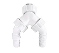 Xavax 00220746 Double Device Connection Sleeve Flush-Mounted Siphon, White