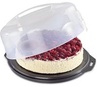 XAVAX Round Cake Carrier Box with Lid & Piece Divider 31.5cm Storage Container