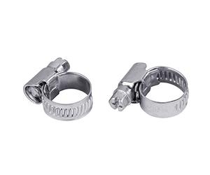 Xavax Set of 2 Hose Clamps with Worm Drive, Clamping Range 10 - 16 mm, Band width 9 mm