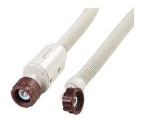 Xavax Water Stop Hose for Washing Machines and Dishwashers, 1.5m, White | Outer protective sleeve stops the supply of water and prevents water damage in the case of leaks or breakage