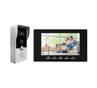 Xavhal Wired Video Doorbell with Camera and Monitor Kits, Dual Way Video Intercom System with Night Vision Support, Remote Unlock for Villa House Office Apartment