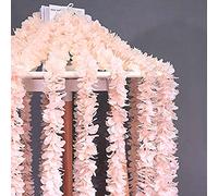 XAVSWRDE 10 PCS Artificial Flowers Hanging Garlands Silk Wisteria Vines, Total 33Ft Hydrangea Flower Garlands Fake Flower Vine Ratta Decorations for Wedding Party Home Office Garden Wall Decor (Pink)