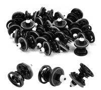 XAVSWRDE 50 PCS Car Interior Door Card Trim Clips Car Panel Mounting Trim Clips Auto Door Trim Fixing Clips Plastic Bumper Fastener Clips for T5, A1, A4, A5, A6, Golf 5, 6, 7 Door Trim Panels (Black)