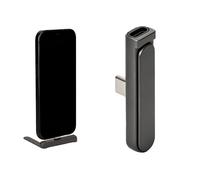 XAVURO 240W Fast Charging Adapter for Gaming & Office, Foldable Stand, Gray | Dual ports simultaneous charging & wired headphones, flat USB C cable compatible, ideal for car use