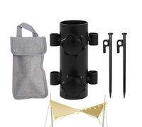 Xawaoa Camping Tent Pole Holder - Stable Canopy Stakes Support with Ground Nails,Tent Stakes Holder Support,for Camping Fishing Hiking Yard Patio Lawn Grassland Porch Outdoor RV Garage Boat Trailer