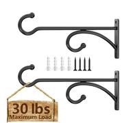 Xawaoa Plant Hooks for Wall, Metal Planter Bracket, Plant Hooks, for Wind Chime Lantern Bird Feeder Bird House for Indoor Outdoor Garden Porch Patio Balcony