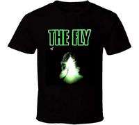 XAWHIS The Fly David Cronenberg Jeff Goldblum Retro T Shirt Black M