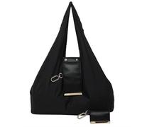 Xawue Foldable Keychain Tote Bag, Reusable Mini Shopping Bag, Portable Lightweight Storage Pouch, 39x28cm, 0.08kg (Black)