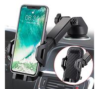 Xawy Car Phone Holder,Adjustable Car Phone Mount Cradle 360° Rotation - 2022 Upgraded Strong Sticky Gel Pad for Car Dashboard/Windscreen - One Button Release for All 4.0''-6.7'' Phones(Black)