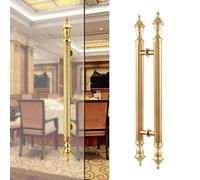 XAXIAOZ Antique Gold Double-Sided Sliding Glass Door Pull Handle, 180cm for Home, Office, Store & Meeting Halls - Elegant Wood Door Handles